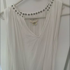 denim supply ralph lauren blouse with Brooches Details Around Neck Line + waist